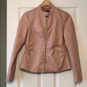 Baccini Faux Leather Soft Pink Jacket